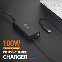 J5CREATE 100W 2-PORT USB-C PD SUPER CHARGER JUP2290