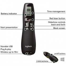 LOGITECH R800 GREEN LASER WIRELESS PRESENTER