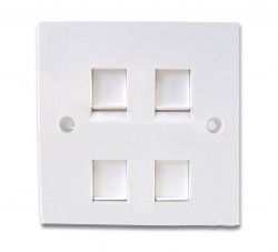 LAN ETHERNET RJ45 4 GANG FACEPLATE