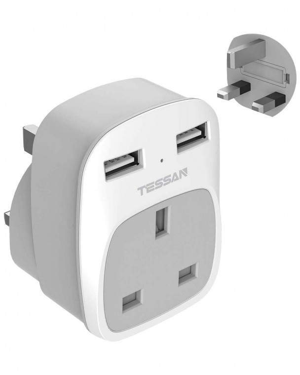 TESSAN Wall Plug Extender TS-821-UK