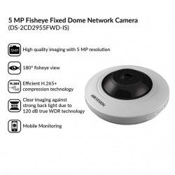 HIKVISION DS-2CD2955G0-ISU 5MP FISHEYE DOME POE CAMERA