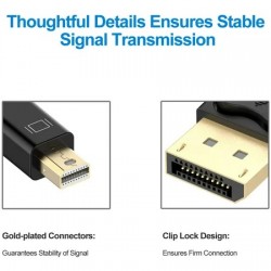 MINI DISPLAYPORT TO DISPLAYPORT 4K 60HZ CABLE 1.8M