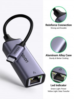 UGREEN 50737 TYPE C TO GIGABIT ETHERNET ADAPTER