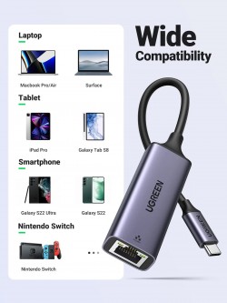 UGREEN 50737 TYPE C TO GIGABIT ETHERNET ADAPTER