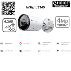 TP-LINK 4MP HD BULLET S345 FULL-COLOR IP67 NETWORK CAMERA