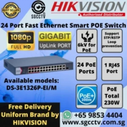 HIKVISION SWITCH POE 24-PORT DS-3E1326P-EI 300METER POE