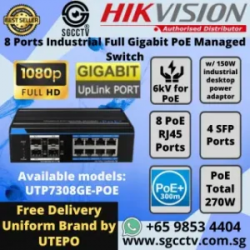 UTP 8-Port PoE Switch UTP7308GE-POE 8×PoE+ RJ45 Ports