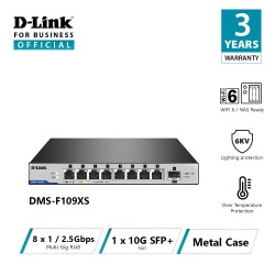 D-LINK 9-port 2.5G/10G Multi-Gigabit Unmanaged Switch DMS-F1