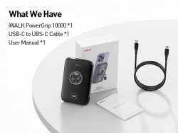 I WALK PowerGrip 10,000 Magnetic Wireless PowerBank 10,000mA