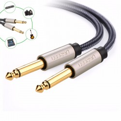 UGREEN 10636 6.5MM 1/4" MALE TO MALE AUX AUDIO CABLE 1M