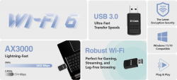 DLINK AX3000 DWA-X3010 WIFI 6 MINI WIRELESS USB ADAPTER