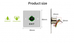 EXIT BUTTON NO TOUCH SENSOR IP68