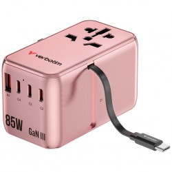 Verbatim Charge N Travel 85W Retractable Cable - Pink VM3017
