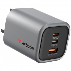 Verbatim GaN Charger 65W Foldable UK Plug VM32351
