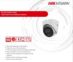 HIKVISION DS-2CD1323G2-LIU 2.8MM AUDIO DOME IP POE CAMERA