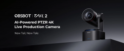 OBSBOT TAIL 2 AI-POWERED PTZR 4K CAMERA - NDI ACTIVATED