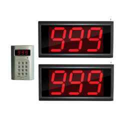 WIRELESS CALLING SYSTEM QUEUE NUMBER DISPLAY (DUAL DISPLAY)