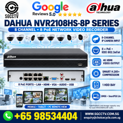 DAHUA NVR 8CH 8POE NVR2108HS-8P-4K CCTV RECORDER SINGAPORE