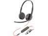 Poly 8X229A6 Poly Blackwire 3225 Stereo USB-C Headset +3.5mm