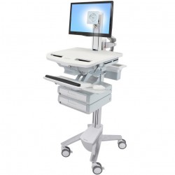 Ergotron SV43-1320-0 StyleView Cart with LCD Pivot, 2 Drawer