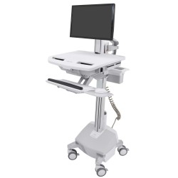 Ergotron SV44-1312-4 StyleView Cart with LCD Pivot, LiFe Pow