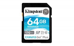 Kingston SDG3/64GB  Canvas Go Plus 64GB UHS-I, U3, V30, R170