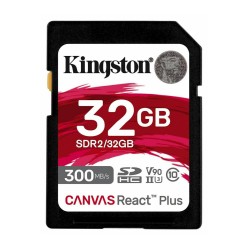 Kingston SDR2/32GB  CANVAS REACT PLUS SD 32GB Class 10, UHS-