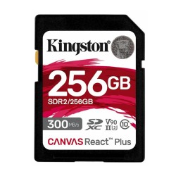Kingston SDR2/256GB  CANVAS REACT PLUS SD 256GB Class 10, UH