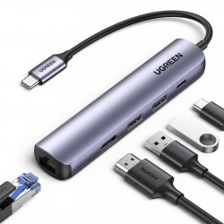 UGREEN CM418-10919 5 in 1 USB-C To 2*USB 3.0 A+HDMI 4K@30hz 
