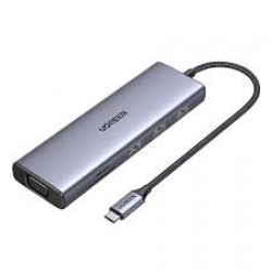 UGREEN CM498-15600 USB-C To 3*USB 3.0 A+HDMI+VGA+RJ45 Gigabi