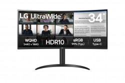 LG 34WR55QK-B Curved WQHD VA 100Hz DP USB-C HAS